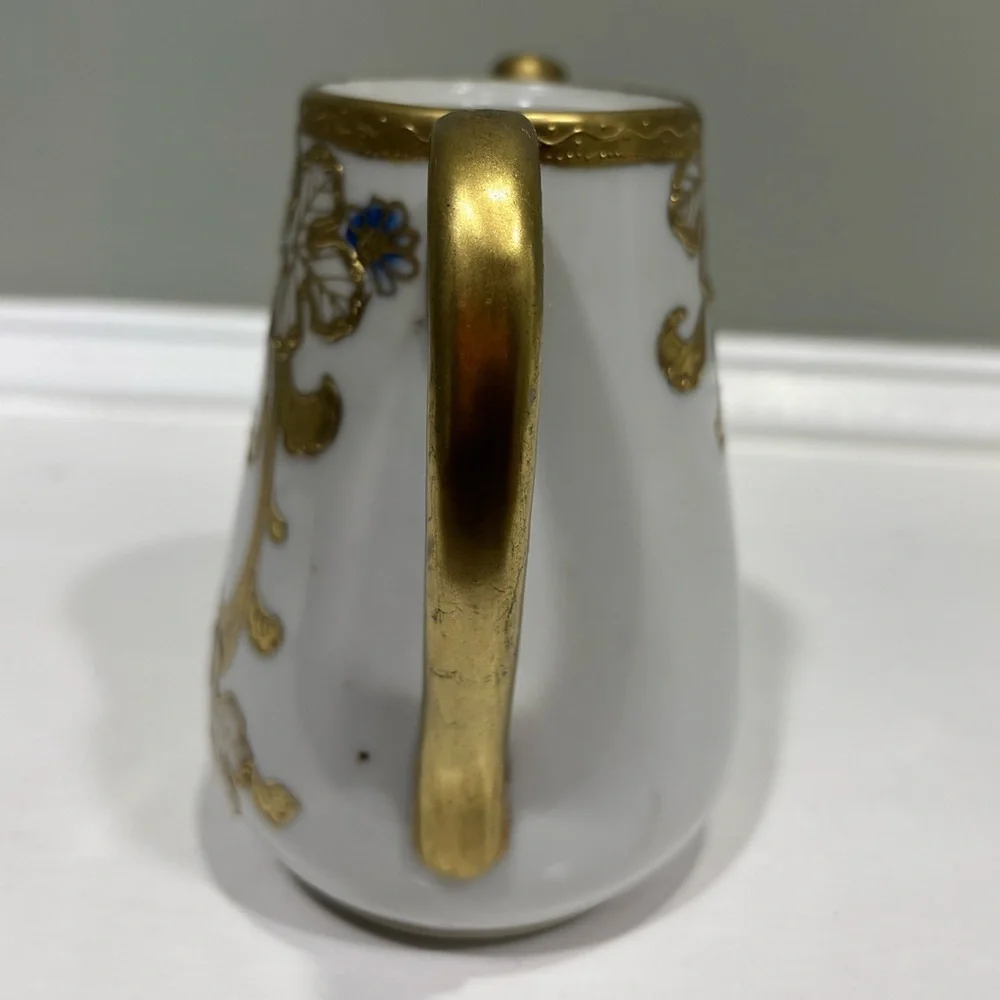 Antigua Japanese Nippon Handpainted Gold /Floral Teapot - Picture 4 of 7